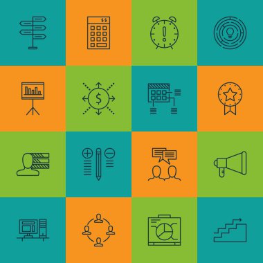 Konular için 16 Evrensel Editable Simgeler Ayarlayın. Tartışma, Büyüme, İşbirliği ve Daha Fazlası Gibi Simgeleri Içerir.