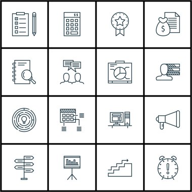 Zaman Yönetimi, Yatırım Ve Büyüme Konuları Proje Yönetimi Simgeleri Ayarlayın. Değiştirilebilir Vektör Çizimi. Çatal, Kişilik Ve Beyin Fırtınası Vektör Simgeleri içerir.
