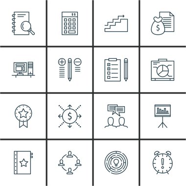 Yatırım, Analiz ve Bilgisayar Konuları Proje Yönetimi Simgeleri Ayarlayın. Değiştirilebilir Vektör Çizimi. İstatistikleri, Takım Çalışmasını ve Toplantı Vektör Simgelerini Içerir.