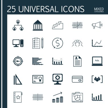 İş Yönetimi, Havaalanı ve Proje Yönetimi Konuları için 25 Evrensel Editable Simgeler Kümesi. Büyüme, Özgeçmiş, Ağaç Yapısı Ve Daha Fazlası Gibi Simgeleri Içerir.