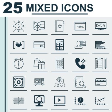 İnsan Kaynakları, Bilgisayar Donanımı ve Havaalanı Konuları için 25 Evrensel Editable Simgeler Ayarlayın. Analiz, Kişisel Beceriler, Daire Grafiği Ve Daha Fazlası Gibi Simgeler Içerir.