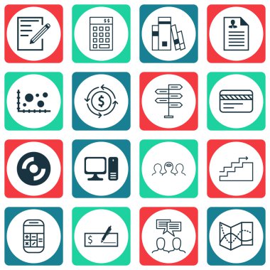 İstatistikler, İnsan Kaynakları ve Proje Yönetimi Konuları için 16 Evrensel Editable Simgeler Kümesi. Kağıt, Tartışma, Büyüme ve Daha Fazlası Gibi Simgeleri Içerir.
