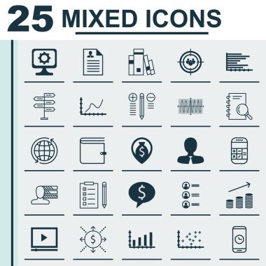 İnsan Kaynakları, Proje Yönetimi ve Eğitim Konuları için 25 Evrensel Editable Simgeler Kümesi. Madeni Para Büyüme, Cüzdan, Fırsat Ve Daha Fazlası Gibi Simgeler Içerir.