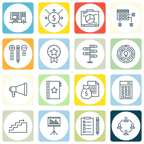 Fırsat, büyüme ve yenilik konularda proje yönetimi simgeler kümesi. Düzenlenebilir vektör çizim. Pano, para ve akış vektör simgeler içerir.