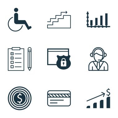 Seyahat, 9 evrensel düzenlenebilir simgeler kümesi insan kaynakları ve Turizm konular. Başarılı yatırım, uyarı mektubu, operatör ve daha fazlası gibi simgeleri içerir.