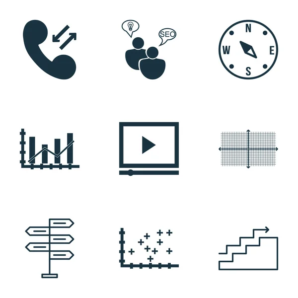 Set Of 9 Universal Editable Icons For Project Management, Traveling And Statistics Topics. Includes Icons Such As Plot Diagram, Square Diagram, Locate And More. — Διανυσματικό Αρχείο