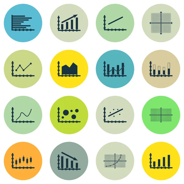 Grafikler, diyagramlar ve istatistik simgeler kümesi. Premium Kalite simgesi derleme. Simgeler, Web, uygulama ve kullanıcı arabirimi tasarımı için kullanılabilir. Vektör çizim, Eps10.