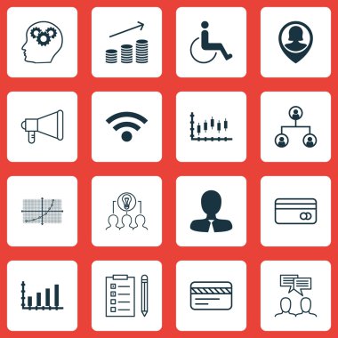 16 evrensel düzenlenebilir simgeler kümesi. Web, mobil ve App tasarım için kullanılabilir. Satır kılavuzunu, Dynamics, ağaç yapısı ve daha fazlası gibi simgeleri içerir.