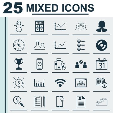 25 evrensel düzenlenebilir simgeler kümesi. Web, mobil ve App tasarım için kullanılabilir. Böyle bulmak gibi parçalara grafik, finansal simgeler içerir ve daha fazlası.