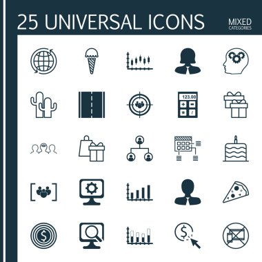 25 evrensel düzenlenebilir simgeler kümesi. Web, mobil ve App tasarım için kullanılabilir. Ağaç yapısı, mali, gibi simgeleri hediye ve daha fazlasını içerir.