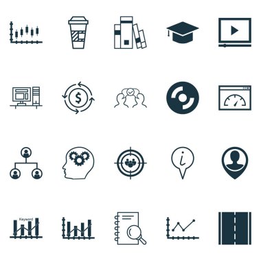 20 evrensel düzenlenebilir simgeler kümesi. Web, mobil ve App tasarım için kullanılabilir. Fotoğraf kamera, bilgi işaretçi, odak grup ve daha fazlası gibi simgeleri içerir.