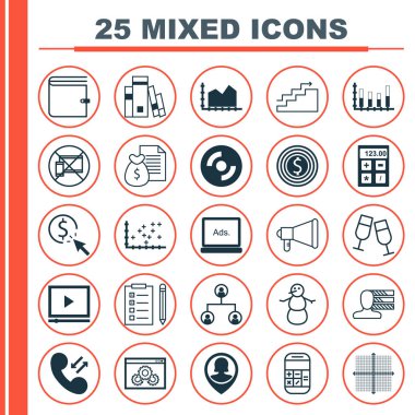 25 evrensel düzenlenebilir simgeler kümesi. Web, mobil ve App tasarım için kullanılabilir. Ağaç yapısı, cep, rapor ve diğer yasak gibi simgeleri içerir.