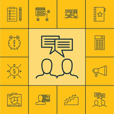 Gemide, büyüme ve garanti konular proje yönetimi simgeler kümesi. Düzenlenebilir vektör çizim. Yönetimi, grafik, Toplantı ve daha fazla vektör simge içerir.