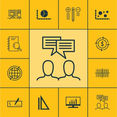 12 evrensel düzenlenebilir simgeler kümesi. Web, mobil ve App tasarım için kullanılabilir. Karar verme, bankacilik, gibi simgeleri daire grafik ve daha fazlasını içerir.