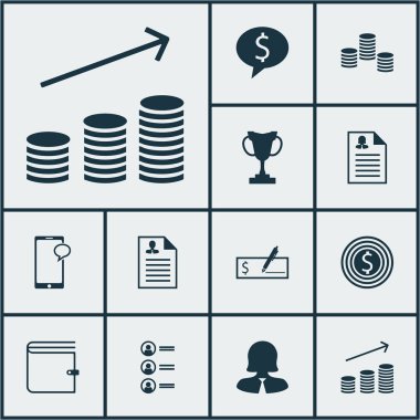 Turnuva, İK simgeler kümesi mesajlaşma ve m-cüzdan konular. Düzenlenebilir vektör çizim. Adaylar, artış, sikke ve daha fazla vektör simge içerir.