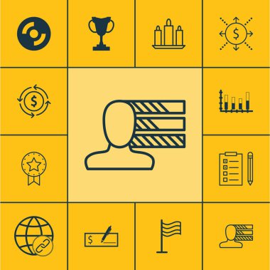 12 evrensel düzenlenebilir simgeler kümesi. Web, mobil ve App tasarım için kullanılabilir. Balmumu, para geri dönüşüm gibi para ve daha fazla simgeler içerir.