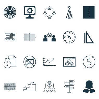 20 evrensel düzenlenebilir simgeler kümesi. Web, mobil ve App tasarım için kullanılabilir. Değişiklikleri grafik, rapor, iş kadını gibi simgeleri ve daha fazlasını içerir.