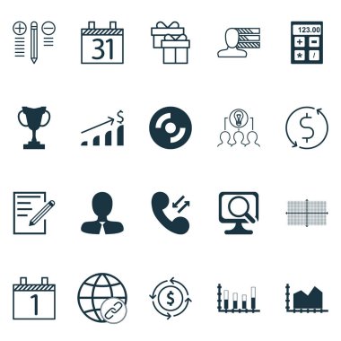 20 evrensel düzenlenebilir simgeler kümesi. Web, mobil ve App tasarım için kullanılabilir. Tarihi, turnuva, para Trasnfer ve daha fazlası gibi simgeleri içerir.