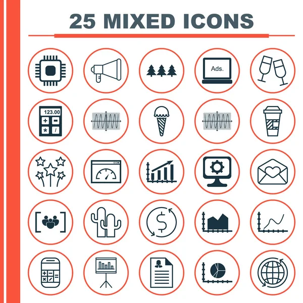 25 evrensel düzenlenebilir simgeler kümesi. Web, mobil ve App tasarım için kullanılabilir. Dijital medya gibi e-posta, Pc ve daha fazla tebrik simgeleri içerir.