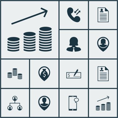 Ağaç yapısı, bankacilik ve kadın uygulama konularda Yönetim simgeler kümesi. Düzenlenebilir vektör çizim. Çalışan, yığılmış, dolar ve daha fazla vektör simge içerir.