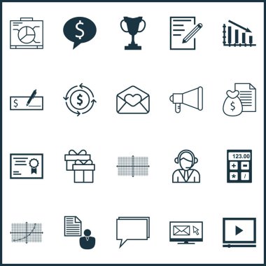 20 evrensel düzenlenebilir simgeler kümesi. Web, mobil ve App tasarım için kullanılabilir. Banka ödemesi, satır kılavuzu, iş anlaşması ve daha fazlası gibi simgeleri içerir.