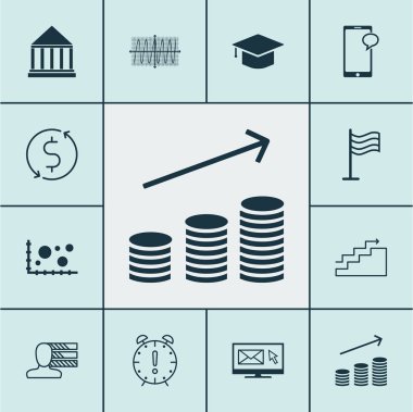 12 evrensel düzenlenebilir simgeler kümesi. Web, mobil ve App tasarım için kullanılabilir. Mezuniyet, mesajlaşma, Eğitim Merkezi ve daha fazlası gibi simgeleri içerir.