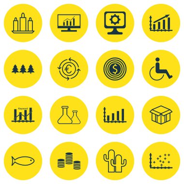 16 evrensel düzenlenebilir simgeler kümesi. Web, mobil ve App tasarım için kullanılabilir. Balmumu, Pc, kaktüsler ve daha fazlası gibi simgeleri içerir.