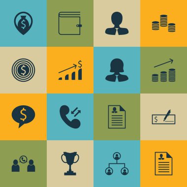 İnsan kaynakları simgeleri hücresel veri, paralar büyüme ve özgeçmiş konular üzerinde ayarlayın. Düzenlenebilir vektör çizim. Özgeçmiş, PIN, konferans ve daha fazla vektör simge içerir.