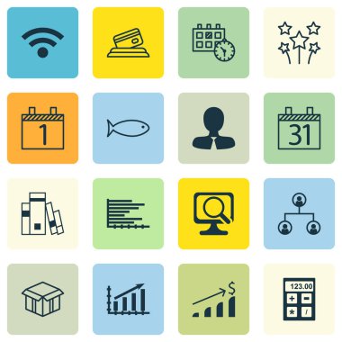 16 evrensel düzenlenebilir simgeler kümesi. Web, mobil ve App tasarım için kullanılabilir. Çubuk grafik gibi simgeleri tarihi, Kütüphane ve daha fazlasını içerir.