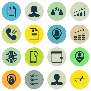 İnsan kaynakları yöneticisi, iş hedefi ve telefon konferans konularda simgeler kümesi. Düzenlenebilir vektör çizim. Büyüme, çalışan, harita ve daha fazla vektör simge içerir.