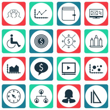 16 evrensel düzenlenebilir simgeler kümesi. Web, mobil ve App tasarım için kullanılabilir. Erişilebilirlik, ölçüm, ağaç yapısı ve daha fazlası gibi simgeleri içerir.