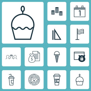 12 evrensel düzenlenebilir simgeler kümesi. Web, mobil ve App tasarım için kullanılabilir. Para, güvenlik, yenilik ve daha fazlası gibi simgeleri içerir.