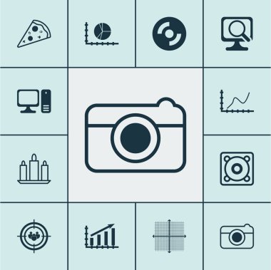 12 evrensel düzenlenebilir simgeler kümesi. Web, mobil ve App tasarım için kullanılabilir. Boş Cd, sokak, daire grafik ve daha fazlası gibi simgeleri içerir.