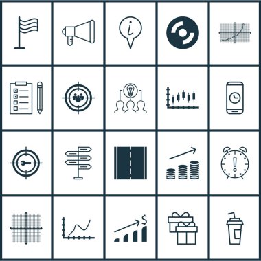 20 evrensel düzenlenebilir simgeler kümesi. Web, mobil ve App tasarım için kullanılabilir. Satır kılavuzunu, boş Cd, PIN ve daha fazlası gibi simgeleri içerir.