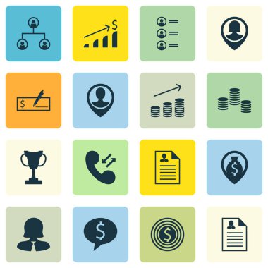 Kadın uygulama, PIN çalışan ve iş anlaşma konularda Yönetim simgeler kümesi. Düzenlenebilir vektör çizim. İş, erkek, arama ve daha fazla vektör simge içerir.