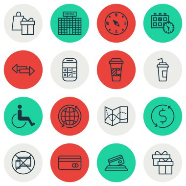 Otel inşaatı, plastik kart ve para Trasnfer konularda ulaşım simgeler kümesi. Düzenlenebilir vektör çizim. Kutusu, Hayır, alışveriş içerir ve daha simgeler vektör.