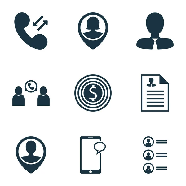 Çalışanın konumu, özgeçmiş ve hücresel veri konuları insan kaynakları simgeler kümesi. Düzenlenebilir vektör çizim. Profil, kariyer, para ve daha fazla vektör simge içerir.