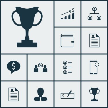 İleti gönderme, özgeçmiş insan kaynakları simgeler kümesi ve banka ödeme konular. Düzenlenebilir vektör çizim. Profil, Kupası, kadın ve daha fazla vektör simge içerir.