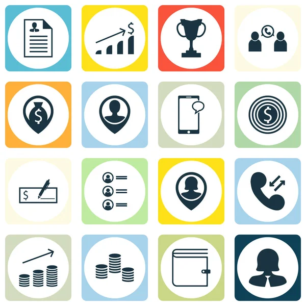 16 insan kaynakları simgeler kümesi. Web, mobil, UI ve Infographic tasarımı için kullanılabilir. Konferans, arama ve Profile gibi unsurları içerir.