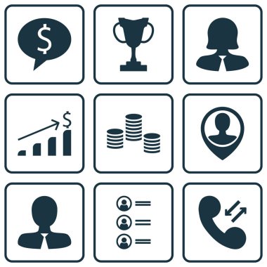 9 insan kaynakları simgeler kümesi. Web, mobil, UI ve Infographic tasarımı için kullanılabilir. Fikir, tartışma, iş ve daha fazla gibi unsurları içerir.