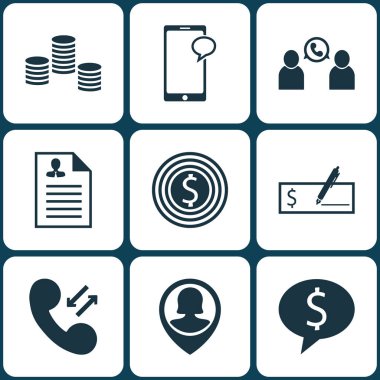 9 insan kaynakları simgeler kümesi. Web, mobil, UI ve Infographic tasarımı için kullanılabilir. Arama, Resume, kariyer ve daha fazlası gibi unsurları içerir.