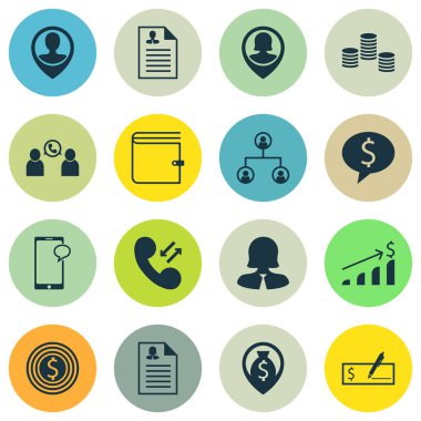 16 saat simgeler kümesi. Web, mobil, UI ve Infographic tasarımı için kullanılabilir. Uygulama, yığılmış, gibi öğeleri kullanıcı ve daha fazlasını içerir.