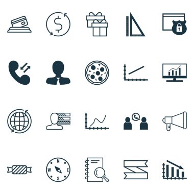 20 evrensel düzenlenebilir simgeler kümesi. Web, mobil ve App tasarım için kullanılabilir. Dünya, kişisel becerileri, para Trasnfer ve daha fazlası gibi unsurları içerir.