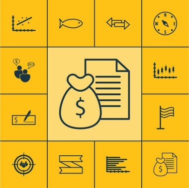 12 evrensel düzenlenebilir simgeler kümesi. Web, mobil ve App tasarım için kullanılabilir. Analytics, bankacilik, bulmak gibi öğeleri içerir ve daha fazlası.