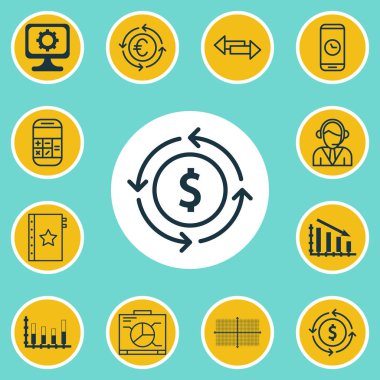 12 evrensel düzenlenebilir simgeler kümesi. Web, mobil ve App tasarım için kullanılabilir. Para geri dönüşüm garanti, arama süresi ve daha fazlası gibi öğeleri içerir.