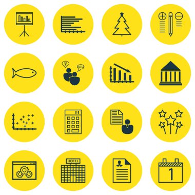 16 evrensel düzenlenebilir simgeler kümesi. Web, mobil ve App tasarım için kullanılabilir. Tanıtımı, Seo beyin fırtınası, Fail grafik ve daha fazlası gibi simgeleri içerir.