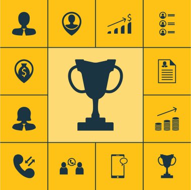 Hücresel veri, başarılı yatırım ve para gezinti konularda İK simgeler kümesi. Düzenlenebilir vektör çizim. Ödül, cep, erkek ve daha fazla vektör simge içerir.