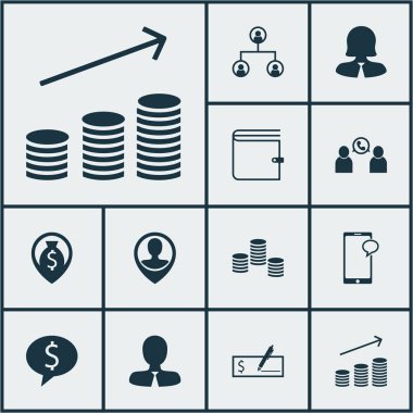 İleti gönderme, m-cüzdan insan kaynakları simgeler kümesi ve telefon konferans konular. Düzenlenebilir vektör çizim. M-cüzdan, çağrı, yapısı ve daha fazla vektör simge içerir.