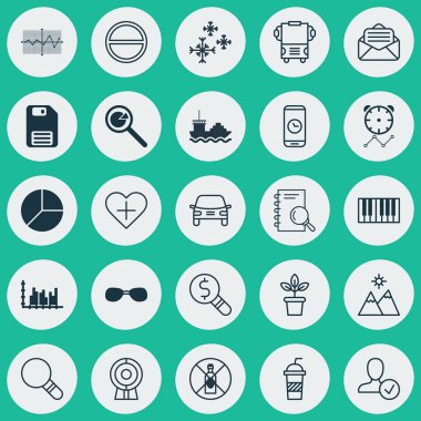 25 evrensel düzenlenebilir simgeler kümesi. Web, mobil ve App tasarım için kullanılabilir. Grafik koleksiyonu, okunmuş ileti, çöp ve daha fazlası gibi unsurları içerir.