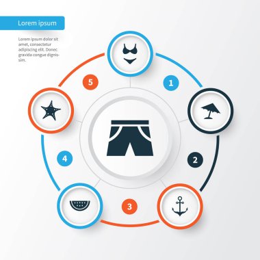 Güneş Icons Set. Koleksiyon, Star, eritme, armatür ve diğer öğeler. Ayrıca gemi, karpuz, iç çamaşırı gibi simgeler içerir.